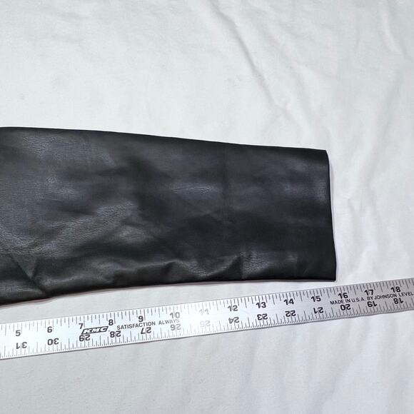 MNG Mango Black Faux Leather Jacket Women Small Black Short Patch Pockets New - Picture 10 of 10